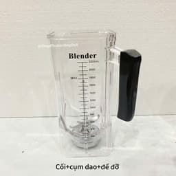 Bộ cối máy xay sinh tố công nghiệp Blender 2,2 lít – Cối, nắp và cụm dao , khuấy thay thế 3