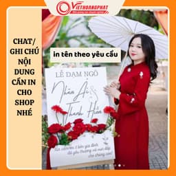 Bảng hộp cắm hoa đám cưới, bảng chào đám cưới, bảng cắm hoa để cổng cưới, bảng welcome, bảng cắm hoa 3D 9