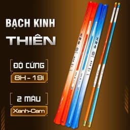 Cần câu tay Bạch Kinh Thiên Xanh và Cam hãng ZTYL độ cứng 8H tặng kèm ngọn phụ ( có đủ lóng thay thế ) 4