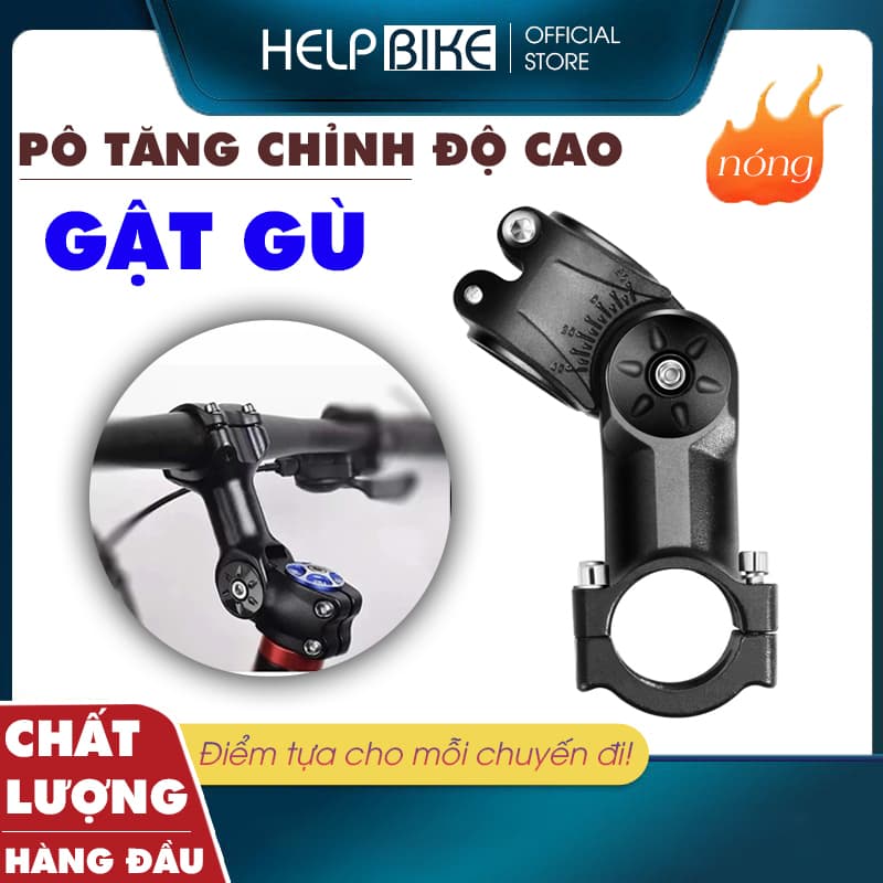 Pô Tăng xe đạp tuỳ chỉnh độ cao, Pô Tăng GẬT GÙ nâng cổ xe đạp chống mỏi tiện lợi - PT01