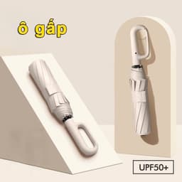 Ô Bấm Tự Động Có Móc Khoá. Tay Cầm Thiết Kế Đóng Mở Tự Động Chống Tia UV , Ô 24 Nan Cứng Cáp - HieuAnh.Shop 4