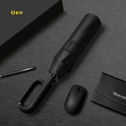 Ô Bấm Tự Động Có Móc Khoá. Tay Cầm Thiết Kế Đóng Mở Tự Động Chống Tia UV , Ô 24 Nan Cứng Cáp - HieuAnh.Shop 7