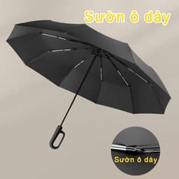 Ô Bấm Tự Động Có Móc Khoá. Tay Cầm Thiết Kế Đóng Mở Tự Động Chống Tia UV , Ô 24 Nan Cứng Cáp - HieuAnh.Shop 2