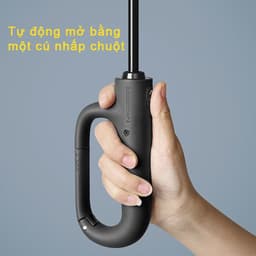 Ô Bấm Tự Động Có Móc Khoá. Tay Cầm Thiết Kế Đóng Mở Tự Động Chống Tia UV , Ô 24 Nan Cứng Cáp - HieuAnh.Shop 3