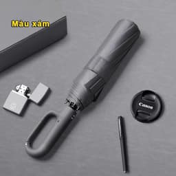 Ô Bấm Tự Động Có Móc Khoá. Tay Cầm Thiết Kế Đóng Mở Tự Động Chống Tia UV , Ô 24 Nan Cứng Cáp - HieuAnh.Shop 6