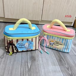 Túi Cốp đựng đồ trang điểm mỹ phẩm chia ngăn gọn gàng có quai xách hoạ tiết hoạt hình dễ thương 8
