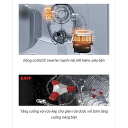 Máy rửa bát KAFF KF-SBL775B New Plus - Bảo hành 5 năm, Sấy PTC khô cong,Hàng chính hãng 5