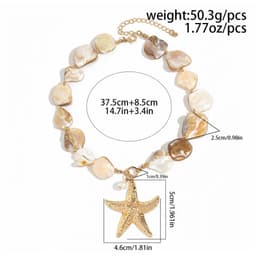 [Sẵn] Vòng Cổ Dây Chuyền Vỏ Sò Sao Biển Ocean Charm Phong Cách Boho - Phụ Kiện Trang Sức Dây Chuyền 6