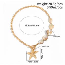[Sẵn] Vòng Cổ Bohemian Sao Biển Y2K Ocean Charm - Phụ Kiện Trang Sức Dây Chuyền Đi Biển 9