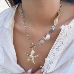 [Sẵn] Vòng Cổ Bohemian Sao Biển Y2K Ocean Charm - Phụ Kiện Trang Sức Dây Chuyền Đi Biển 5