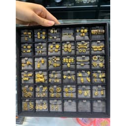 BST VIP 24 K dòng Charm to lỗ rộng từ 2mm - Bi Lu - Thanh chặn xuyên Cáp thép 2-3 ly - AU Vàn g 10 kara -18-24 Carat9999 9