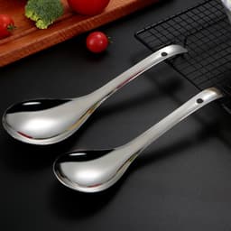 Muỗng múc canh inox, Muôi múc thức ăn có móc treo tiện lợi 7