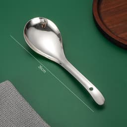 Muỗng múc canh inox, Muôi múc thức ăn có móc treo tiện lợi 2
