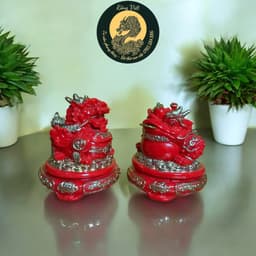 {RV} Cặp cóc tỳ đá xanh lá mini RỒNG VIỆT, cặp thiềm thừ đá đúc đài loan cao cấp 6