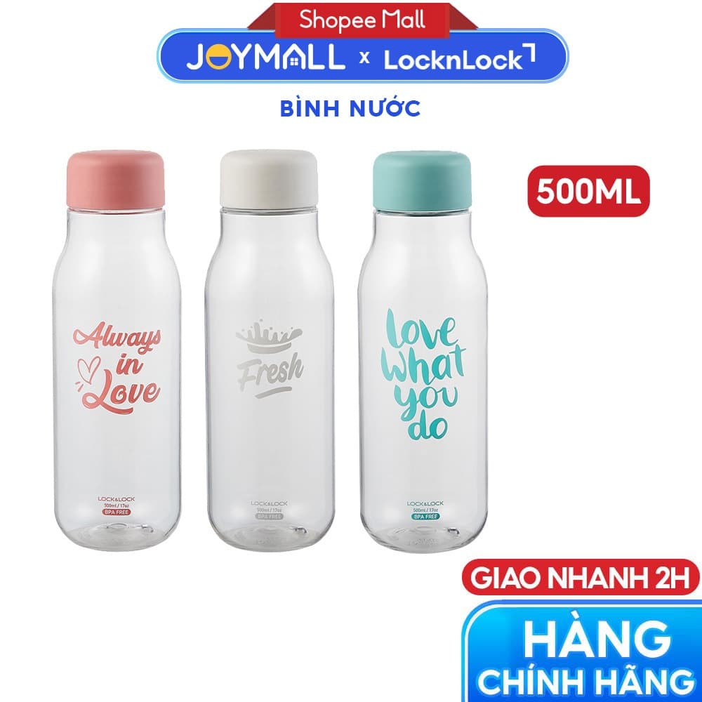 Bình đựng nước hoa quả Detox LocknLock Milky HAP654 500ml, hàng chính hãng, không chứa BPA - JoyMall