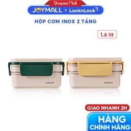 Hộp Cơm Inox 2 Tầng LocknLock LCB500 1.6L, Hàng Chính Hãng, Chia Ngăn, Thép Không Gỉ – JoyMall 2