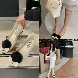 Giày Búp Bê đế bệt Nữ 𝙔𝙐𝙇𝙄𝙉𝘼 Phối Hoa và Nơ Xinh Đế Mềm Êm, Dễ Đi, Phối Đồ Sang Trọng - C72 2