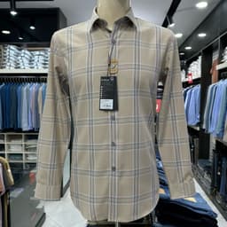 Áo sơ mi nam Owen màu xanh họa tiết chìm slim fit vạt bầu vải sợi sồi AS260725D 4