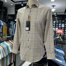 Áo sơ mi nam Owen màu xanh họa tiết chìm slim fit vạt bầu vải sợi sồi AS260725D 5