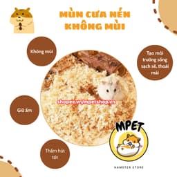Mùn Cưa Nén Không Mùi 1kg - Lót Chuồng Hamster, Bọ, Sóc,... 2