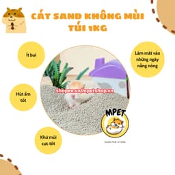 Cát sand thơm 1kg lót chuồng hamster -  Siêu Hút Mùi & Khử Khuẩn, An toàn cho thú cưng 3
