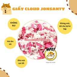 Giấy Cloud Jonsanty Lót Chuồng Hamster 450gr - Êm Ái, Hút Ẩm, Không bụi 2