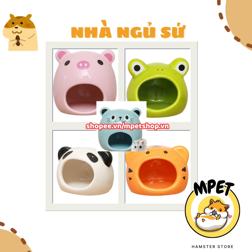 Nhà Ngủ Sứ Cho Hamster – Mát Mẻ, Dễ Thương, Bé Ngủ Ngon