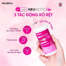 (Date 2/2027 ) (Chính hãng) Men vi sinh Neubria cho phụ nữ NEUBIOTIC HER lọ 30 viên 1