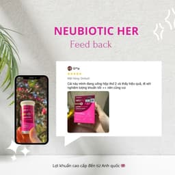(Date 2/2027 ) (Chính hãng) Men vi sinh Neubria cho phụ nữ NEUBIOTIC HER lọ 30 viên 5