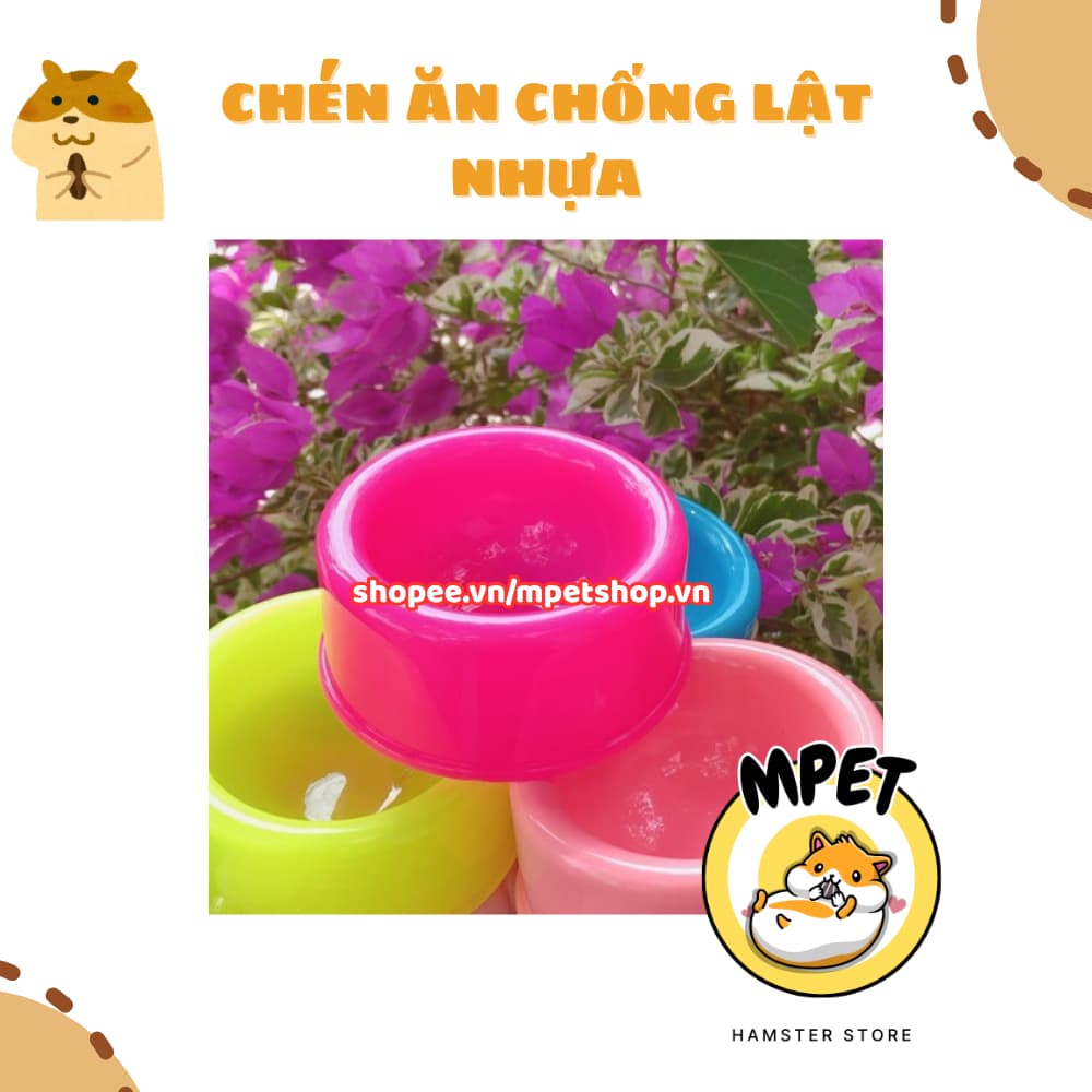 Chén nhựa đựng thức ăn cho hamster chống lật