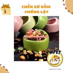 Chén sứ chống lật cho hamster 2