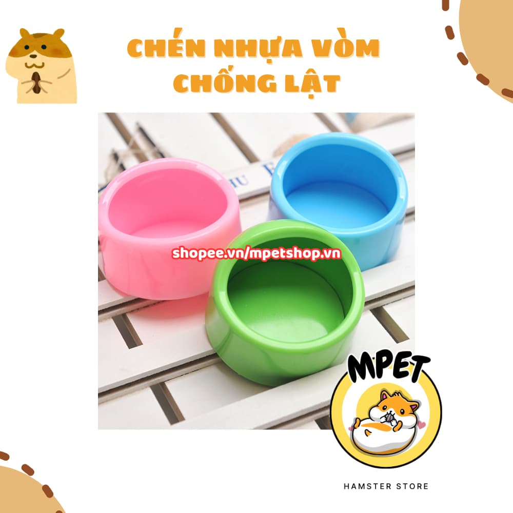Chén nhựa chống lật cho hamster