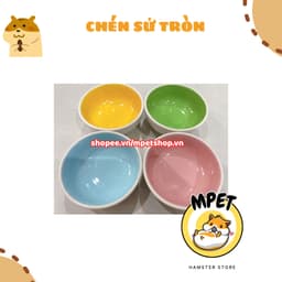 Chén Sứ Tròn Cho Hamster – Chống Lật 1
