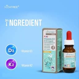 Vitamin D3 K2 Vitatree Plus DHA dạng xịt 10ml giúp trẻ phát triển não bọ và chiều cao 3