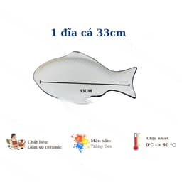 Bộ bát đĩa Xoăn Trắng Kèm Đĩa Bầu Dục Hình Cá Gốm Sứ Bát Tràng Cao Cấp Qùa Tặng 2M Khăn Lau Xơ Mướp + Bộ Đũa Ăn Gia Đình 3