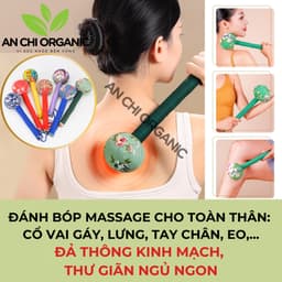 [SIZE LỚN] Búa Ngải Cứu Thảo Dược, Gậy Massage Đấm Lưng Cổ Vai Gáy Đả Thông Kinh Mạch Thư Giãn Ngủ Ngon An Chi Organic 2