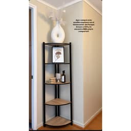 Kệ Góc Tường Sắt Gỗ 4/5/6 tầng, kệ góc phòng sơn tĩnh điện để sách, kệ trang trí tiết kiệm không gian 3