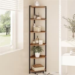 Kệ Góc Tường Sắt Gỗ 4/5/6 tầng, kệ góc phòng sơn tĩnh điện để sách, kệ trang trí tiết kiệm không gian 4