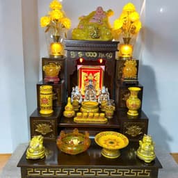 set ban tài lộc nâu 48 ,mái bằng RỒNG VIỆT,combo trọn bộ gấm vàng cao cấp 6