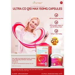 Viên bổ tim mạch TPBVSK Ultra Co Q10 Max 150mg Vitatree Úc Hộp 60 viên 3