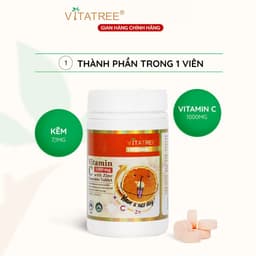 Viên Nhai Vitatree Vitamin C 1000 mg with Zinc hộp 100 viên - Tăng cường đề kháng 3