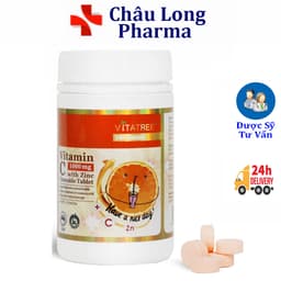 Viên Nhai Vitatree Vitamin C 1000 mg with Zinc hộp 100 viên - Tăng cường đề kháng 1
