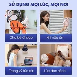 Quạt Để Bàn 5 Chế Độ Gió Siêu Mát Không Gây Ồn Để Bàn Kẹp Bàn Đa Năng Tiện Lợi 3