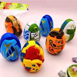 Vỉ 18 quả trứng khủng long biến hình Đồ chơi quả trứng Robot độc đáo 2