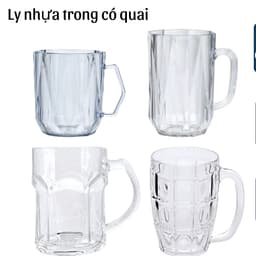 Ly nhựa trong- ly bia- ly có quay cầm tay 1