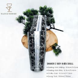 B&B Supplier Bộ Shaker 2 Đáy Kiểu Skull 550ml-750ml [Có XHD VAT] 1
