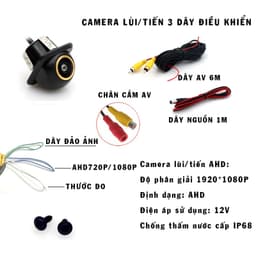 Camera lùi lề,trước 3 dây điều khiển độ phần giải AHD720P,góc nhìn 170 độ 7