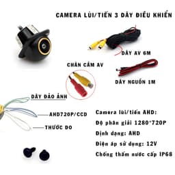 Camera lùi lề,trước 3 dây điều khiển độ phần giải AHD720P,góc nhìn 170 độ 8