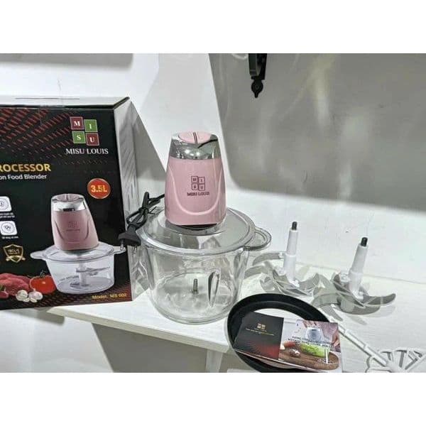 Máy xay thịt đa năng cối thủy tinh Misu, công suất lớn lên đến 1800ml, dung tích 3,5L,xay khỏe, nhuyễn thực phẩm