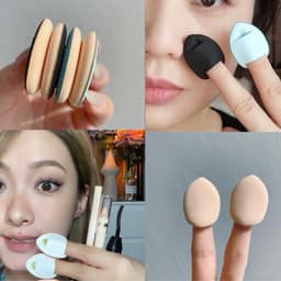 Bông phấn dạng ngón tay mini, thuận tiện cho việc che khuyết điểm trên khuôn mặt, có thể dùng ướt hoặc khô 3